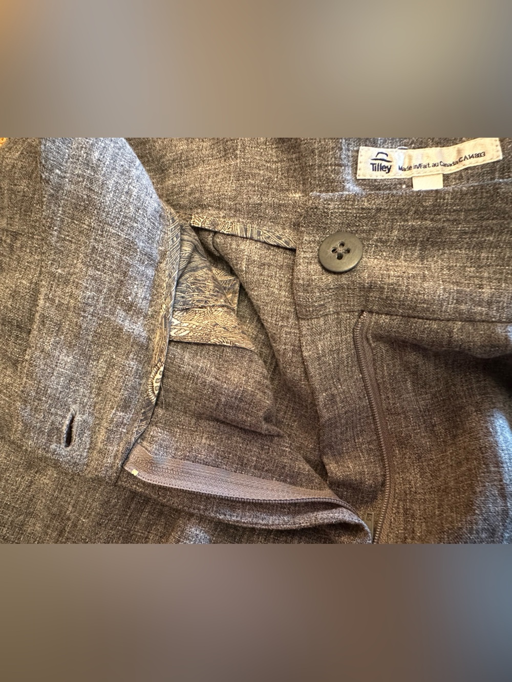 tilley grey linen-blend pants - Picture 7 of 7